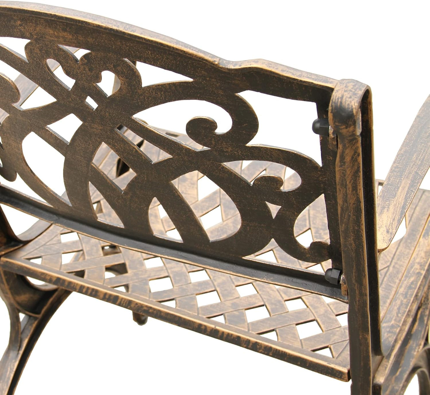 Oakland Living Ornate Traditional Outdoor Cast Aluminum Bronze Patio Dining Chair