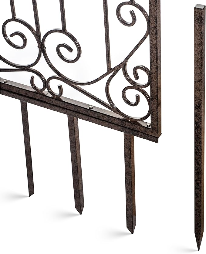 H Potter Trellis Garden Large Wrought Iron Heavy Scroll Metal Decoration Weather Resistant Lawn Patio Screen