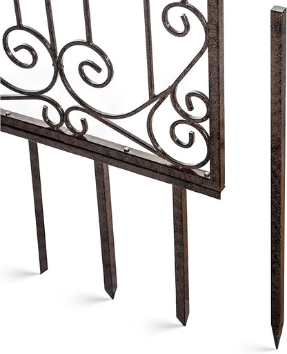 H Potter Trellis Garden Large Wrought Iron Heavy Scroll Metal Decoration Weather Resistant Lawn Patio Screen