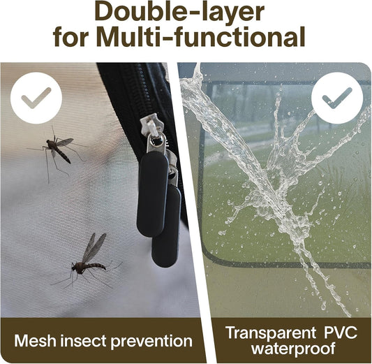 Alvantor Screen House Gazebo, 6-10-15 Person Pop Up Igloo Screened Canopy Tent with Mosquito Netting Sides, Instant UV Resistant Sun Shelter for Garden, Patio, Backyard