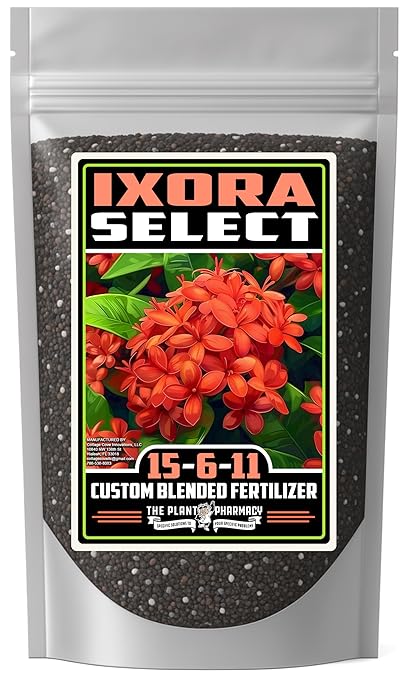 Fertilizer Commercial Grade | Ixora Select 15-6-11 | 3 Pounds | Custom Professional Mix | Granular Slow Release | 90-Day Soil Acidifier | Acid-Loving Plants Ixora Gardenia Azalea Camellia | Topdress
