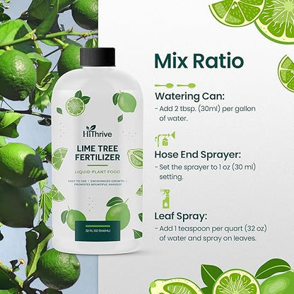 32oz Citrus Tree Fertilizer for Lime Trees Live Plants - Makes 32 Gallons of Liquid Lime Tree Fertilizer - Ideal Citrus Plant Food, Promotes Healthy Trees and Zesty Fruits for All Limes