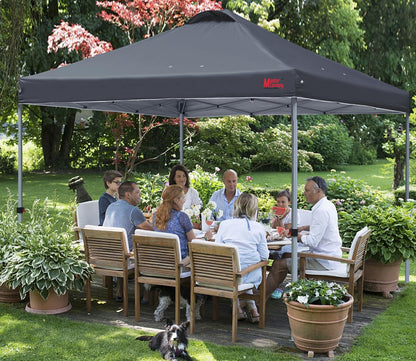 MASTERCANOPY Durable Pop-up Canopy Tent with Roller Bag (10x10, Dark Gray)