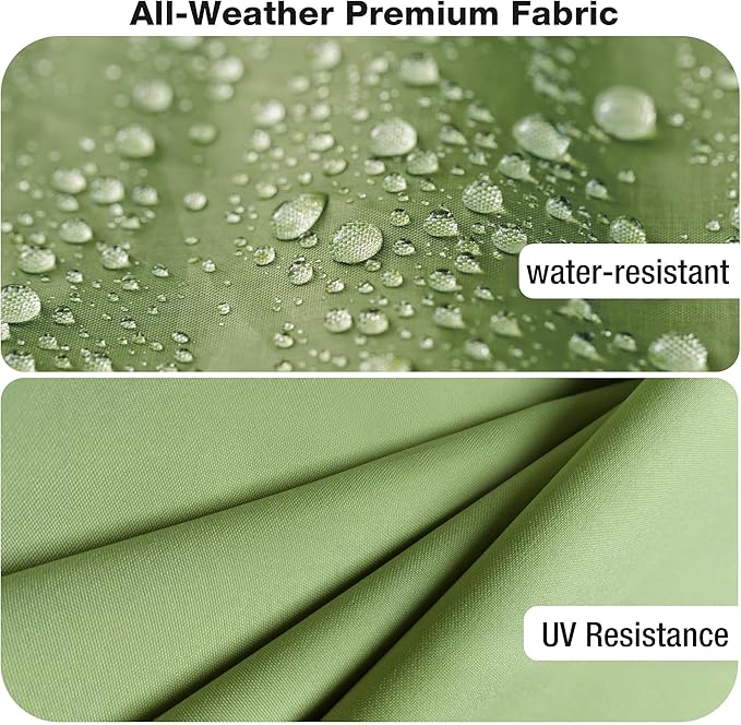 Joyside Outdoor Chair Cushions Set, 22x25/22x24 Inch Patio Furniture Deep Seat Cushions, Water Resistant & Thick Cushion, Outdoor Replacement Cushions for Seat and Sofa (Green, 4 Set)