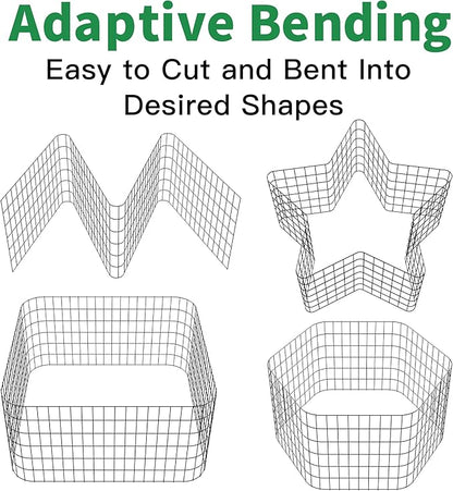 AMAGABELI GARDEN & HOME 24in(H)×50ft(L) Black Adaptive Bending Annealing Wire Mesh Welded Wire Fence for Outdoor Yard Greenhouse Plant Protection Poultry Netting