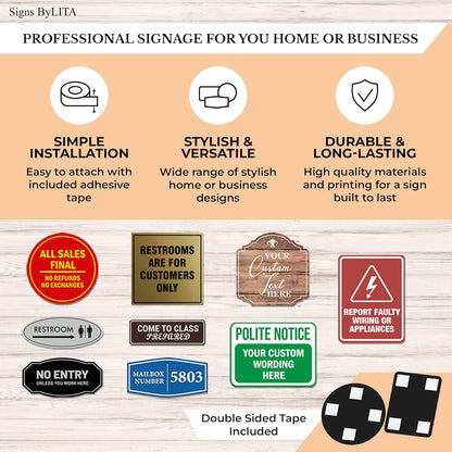 Signs ByLITA Standard Sprinkler Room Sign (Brushed Silver) - Small 2 Pack