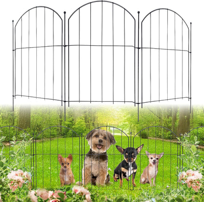No Dig Garden Fence 16in x 10ft 10 Panels Decorative Garden Border for Fencing for Flower Beds, Dog Barrier, Patio and Yard Decoration