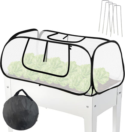 45"*22"*16"Garden Plant Covers with Two Air Hole and Breathable Mesh for Raised Beds, Accelerator Plants Cover, Mini Greenhouse Cover, Frost Cover for Plant Vegetable Seedling Protector 1PCS
