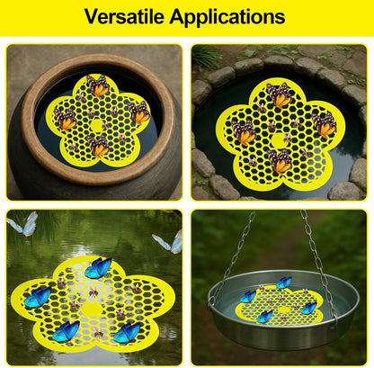 2 Pack Floating Bee Island,Flower Floating Bee Watering Station- Butterfly Bee Waterer for Feeding, Bee Bath,Butterfly Feeders for Outdoors