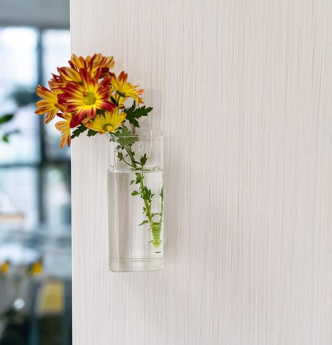 Kingbuy Plant Terrarium Container Propagation Station Square Tube Vase Wall Hanging Glass Planter Indoor Hydroponic Plants Home Office Garden Decor, 2 Pack