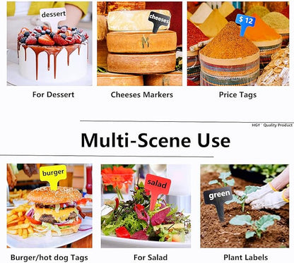 Blue Thick Plant Garden Labels, Plastic T-Type Nursery Markers Tags(100 Pcs)