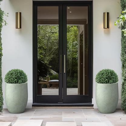 Kante 21.7" H Mint Green Tall Planter, Large Outdoor Indoor Decorative Pot with Drainage Hole and Rubber Plug, Modern Round Style for Home and Garden