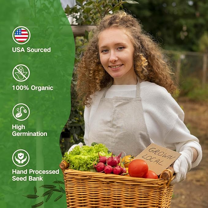 Lush&Dew Raised Garden Bed Heirloom Seed Bank, 32 Varieties 30,000+ Non-GMO Survival Seeds for Planting Vegetables Herbs Fruits, Gardening Gifts for Women Men, Seed Vault Kit, Emergency Food Supplies