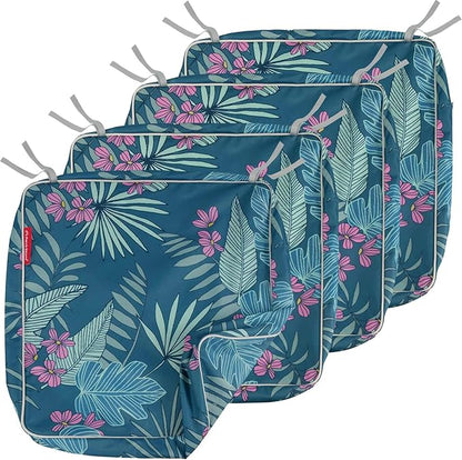 Porch Shield Patio Chair Seat Cushion Covers 4 Pack, Waterproof Cushion Slip Covers Outdoor, Replacement Covers Only, 19 x 19 x 4 Inch