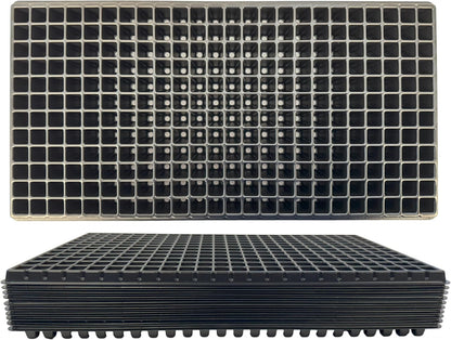 288 Cell Seedling Plastic Nursery Trays, 10 Pack, Thick Durable Germination Plug Trays, 2880 Cells Reusable Plant Propagation