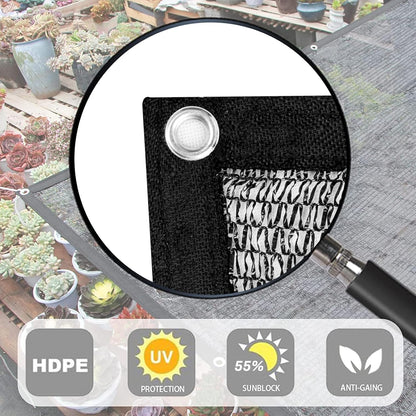 LOVE STORY 20x30FT 55% Black Shade Cloth Sun Shade Net with Grommets Sunblock Net Mesh Tarp for Garden,Plants Cover,Greenhouse and Patio