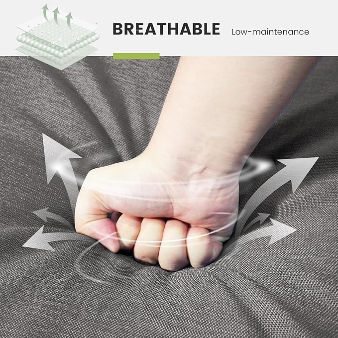 Outdoor Chair Cushions for Patio Furniture - 1 Pack Outside High Back Thick Water-Resistant Cushion 22x24 with Zipper Cover for Wicker Glider Rocking Chairs Loveseat Couch – Grey/Buckle