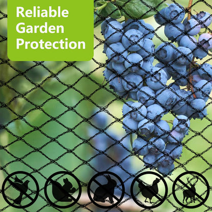 POYEE 10 x 10 FT Bird Netting for Garden Woven Mesh Garden Netting for Plants, Vegetable, Fruit Trees, Blueberry Bushes, Strawberries Against Birds, Deer, Squirrels and Other Animals