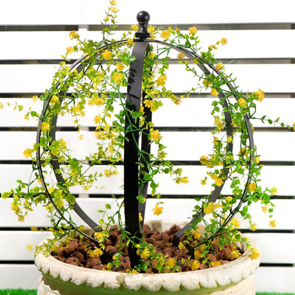 Metal Obelisk Trellis for Outdoor Garden - 18x22 Inches Durable Round Topiary Frame, Easy Assembly & Compact Storage, Perfect for Climbing Plants Decorative Garden Accent