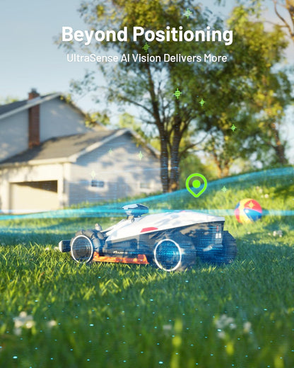 LUBA 2 AWD 5000HX Robot Lawn Mower with 4G, Reception 1.25 Acres, Max. 1.48 Acres, All-Wheel-Drive for 80% Slope, UltraSense AI Vision & RTK Automatic Edge Mapping, 2.2"-4.0" Cutting Height