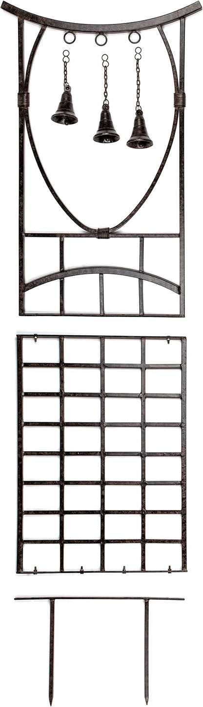 H Potter Trellis for Climbing Plants Wrought Iron Metal Weather Resistant Garden Yard Art