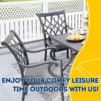 AAAAAcessories Outdoor Seat Cushions for Chairs, Waterproof, Fade-Resistant Patio Furniture Replacement Cushions, 18.5" x 16" x 3", Set of 2, Gray