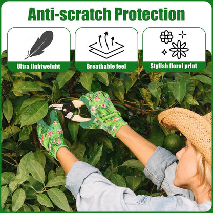 HANDLANDY Women Safety Work Gloves Utility Touch Screen Working Grip Glove for Yardwork Gardening Breathable Mechanic Gloves