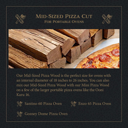 Cutting Edge Firewood Pizza Oven Wood - 8-Inch Splits - Ultra Kiln-Dried Premium Oak Cooking Logs - 10 lb Box for Alfa One, Gozney Dome, Solo Stove and More