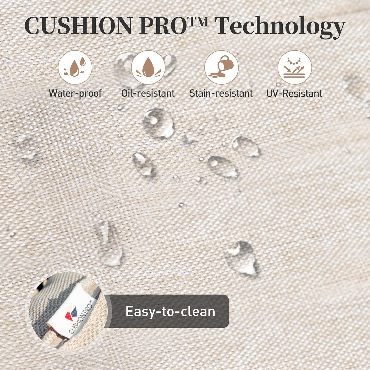 Metal Patio Chairs Set of 2 with 5.75" Extra Thick Cushion, 2 Pieces High Back Outdoor Patio Chairs All Weather Outdoor Furniture Seating for Deck Backyard Balcony Front Porch, Beige