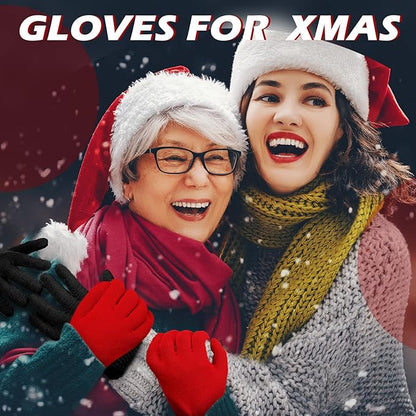 SATINIOR Magic Winter Gloves Unisex Gloves Knit Stretchy Mitten Full Fingers Warm Mitten for Men Women Sports