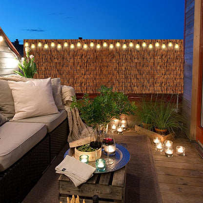 Natural Reed Fence,6FT X 16.4FT Bamboo Fencing Privacy Reed Screening for Outdoor, Gallery, Restaurant, Hotel, Patio (Brown)