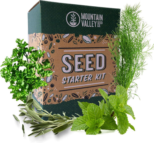 Culinary Indoor Herb Garden Starter Kit | Deluxe Herb Seeds | 12 Non-GMO Varieties | Grow Cooking Herbs & Spices | Seeds: Cilantro, Arugula, Thyme, Sage, Chives, Dill, Basil, More
