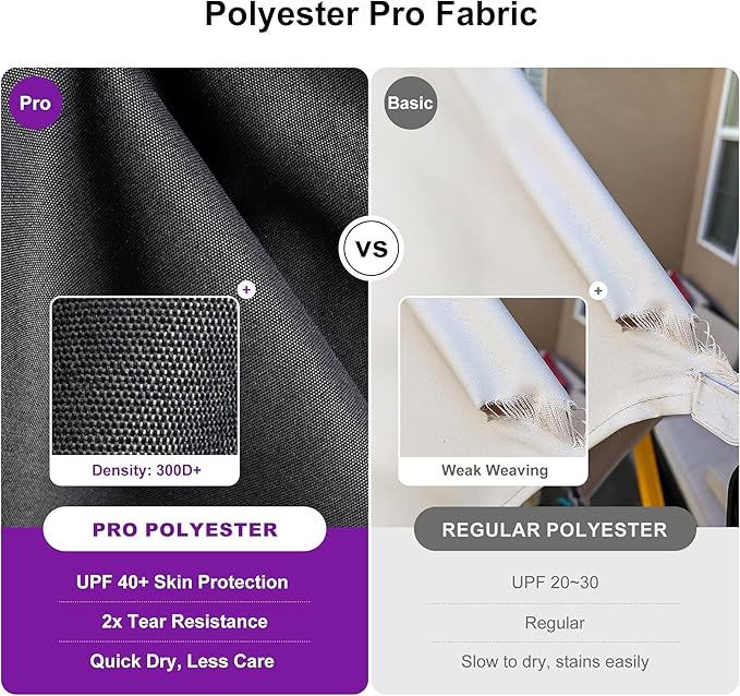 PURPLE LEAF 8 FT Cantilever Patio Umbrella Outdoor Aluminum Offset Square Umbrella with 3 Years Fade Resistance Recycled Fabric and 360-degree Rotation for Deck Pool Garden, Graphite Grey