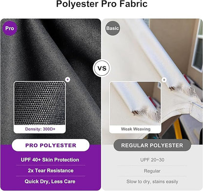 PURPLE LEAF 10 FT Outdoor Umbrella with Base Patio Cantilever Aluminum Umbrella with 3 Years Fade Resistance Recycled Fabric Offset Square with 360-degree Rotation for Deck Pool Garden, Graphite Grey