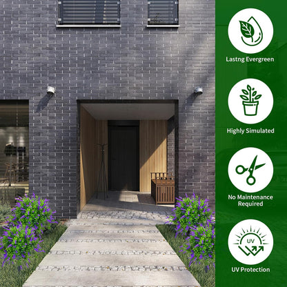 23.6" Artificial Lavender Topiary Ball Trees with Ground Spike, 2 Pack Faux Potted Plants with UV Resistant Purple Flowers for Indoor Outdoor Home Garden Patio Porch Decoration