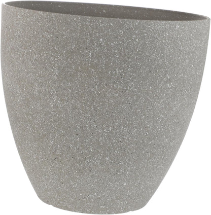 Imitation Stone Shape Resin Flower Planter Pot Round Succulent Container for Indoor and Outdoor Gardening Durable Frost-Resistant Easy to Maintain