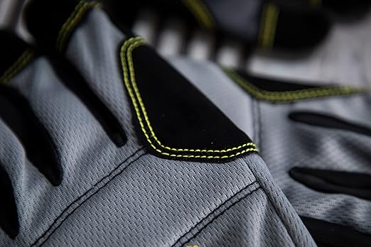 G & F Products unisex adult All Purpose Utility Work Gloves High Performance Mechanics Gloves assorted colors 3 Pair Value Pack, Black, Grey, Blue, X-Large Pack of US