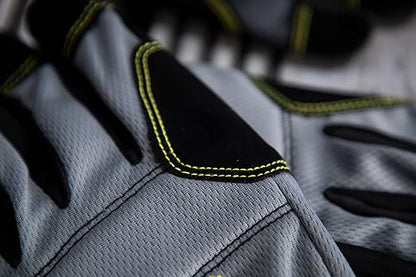 G & F Products unisex adult All Purpose Utility Work Gloves High Performance Mechanics Gloves assorted colors 3 Pair Value Pack, Black, Grey, Blue, X-Large Pack of US