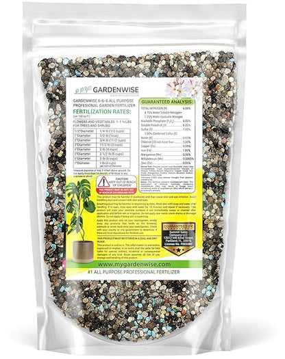 6-6-6 All-Purpose Professional Plant Food Fertilizer; Ideal for Winter Care & Spring Feeding, Perfect Balanced NPK for Indoor and Outdoor Plants (5 QUARTS)