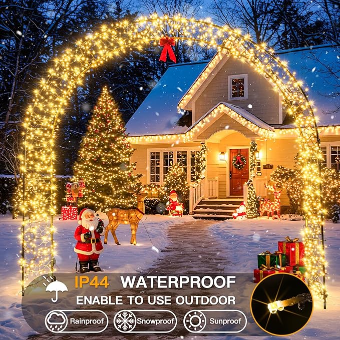 suddus Indoor Christmas Lights with Remote, Warm White String Lights Plug in with Timer, 33ft 100 LED Twinkle Fairy Lights for Bedroom Xmas Tree Wreath Garden Party Outdoor Thanksgiving Decorations