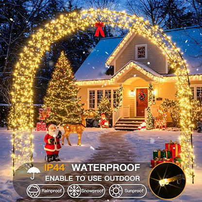 suddus Indoor Christmas Lights with Remote, Warm White String Lights Plug in with Timer, 33ft 100 LED Twinkle Fairy Lights for Bedroom Xmas Tree Wreath Garden Party Outdoor Thanksgiving Decorations
