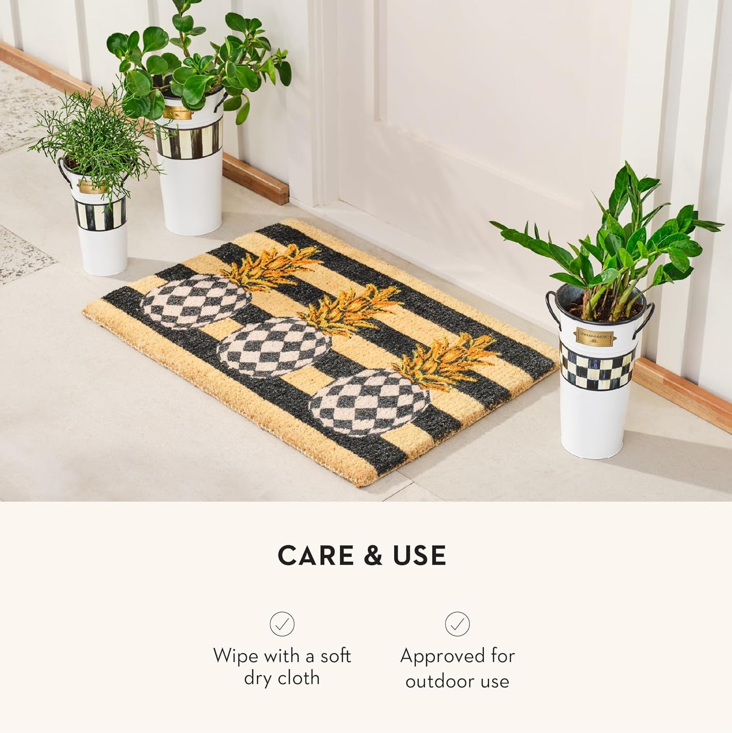 MACKENZIE-CHILDS Galvanized Flower Buckets, Decorative Metal Buckets, Spectator, Set of 3