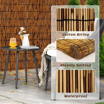 Natural Bamboo Reed Fence, 4FT x 16.4FT,Bamboo Privacy Screen for Garden, Decorative Fence for Outdoor Privacy Screening, Sun Blocking, Decorative Divider, Brown
