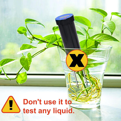 Digital Soil pH Meter, Industrial Grade Soil pH Tester with Calibration-Free LCD Display, High Accuracy Soil pH Pen, Soil pH Monitor for Garden, Lawn, Plant (Black)