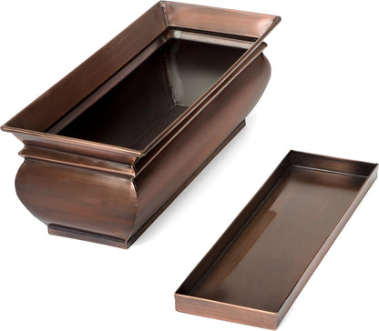 H Potter Herb Planter Pots Succulent Window Box Rectangular Indoor Outdoor Flower Garden Planters Dimensions 16 x 6 x 5.75 Inches (2)