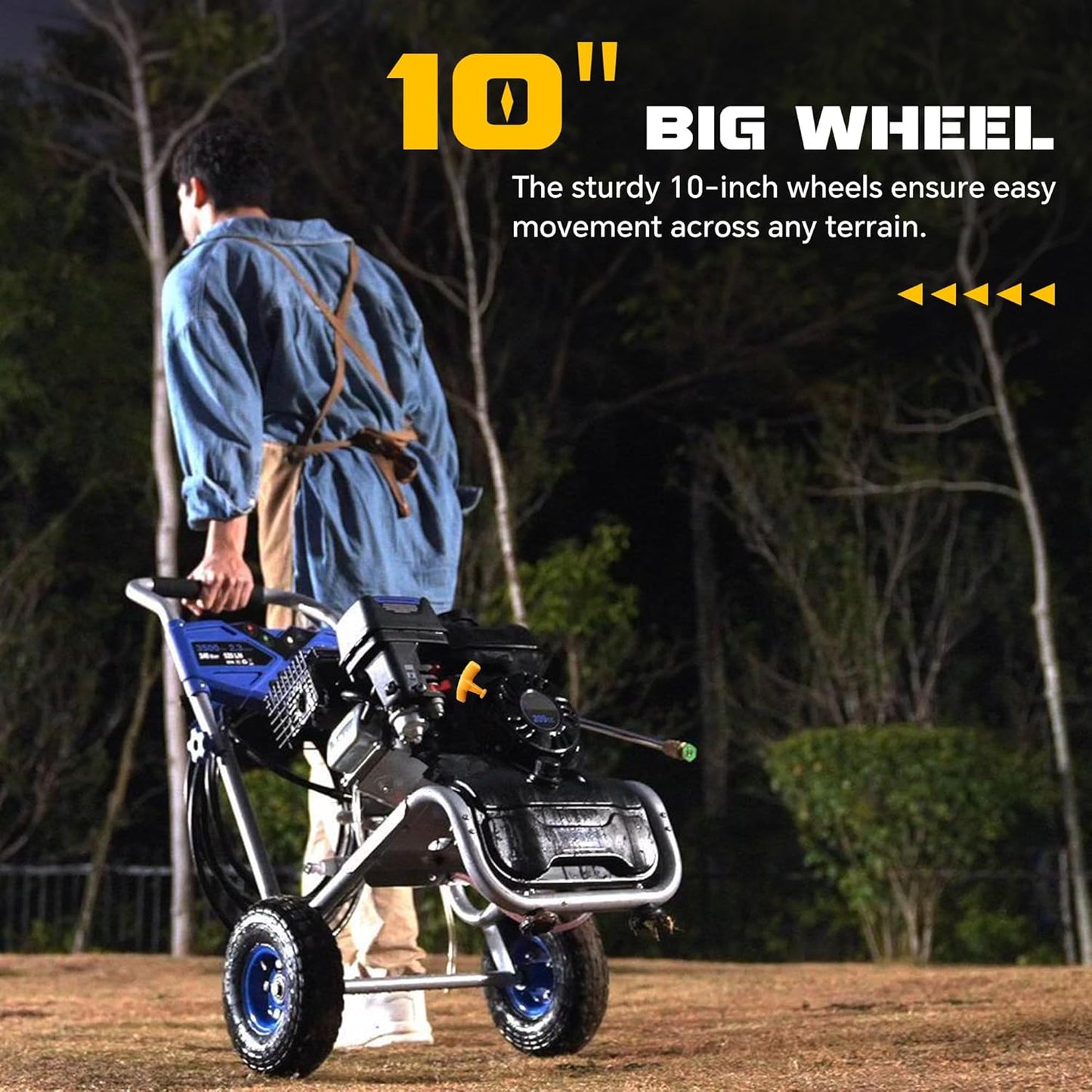 Gas Pressure Washer 3500 PSI 2.3 GPM, Power Washer with 209CC Engine, 25FT Hose, 4 Nozzles, High Pressure Cleaner for Cars, Driveways, Patios, Fences, Home Outdoor Cleaning