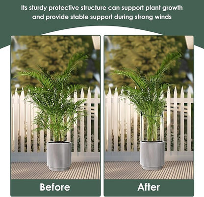 10 Pack Supports Stakes Metal 10" Wide x 24" High Peony Cages and Supports Garden Interlock Half Round Support Ring Border Support Ring Cage for Rose Vine Tomato