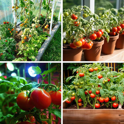 1,500+ Tomato Seeds, Heirloom Vegetable Seed for Planting Indoor Outdoor, 10 Varieties Salad Tomato Seeds Garden Hydroponic Kit, Non-GMO Home Hydroponic Fresh Food Veggie Supply