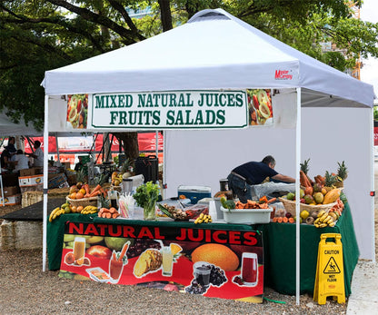 MASTERCANOPY Durable Pop-up Canopy Tent with 1 Sidewall (6.6'x6.6',Khaki)