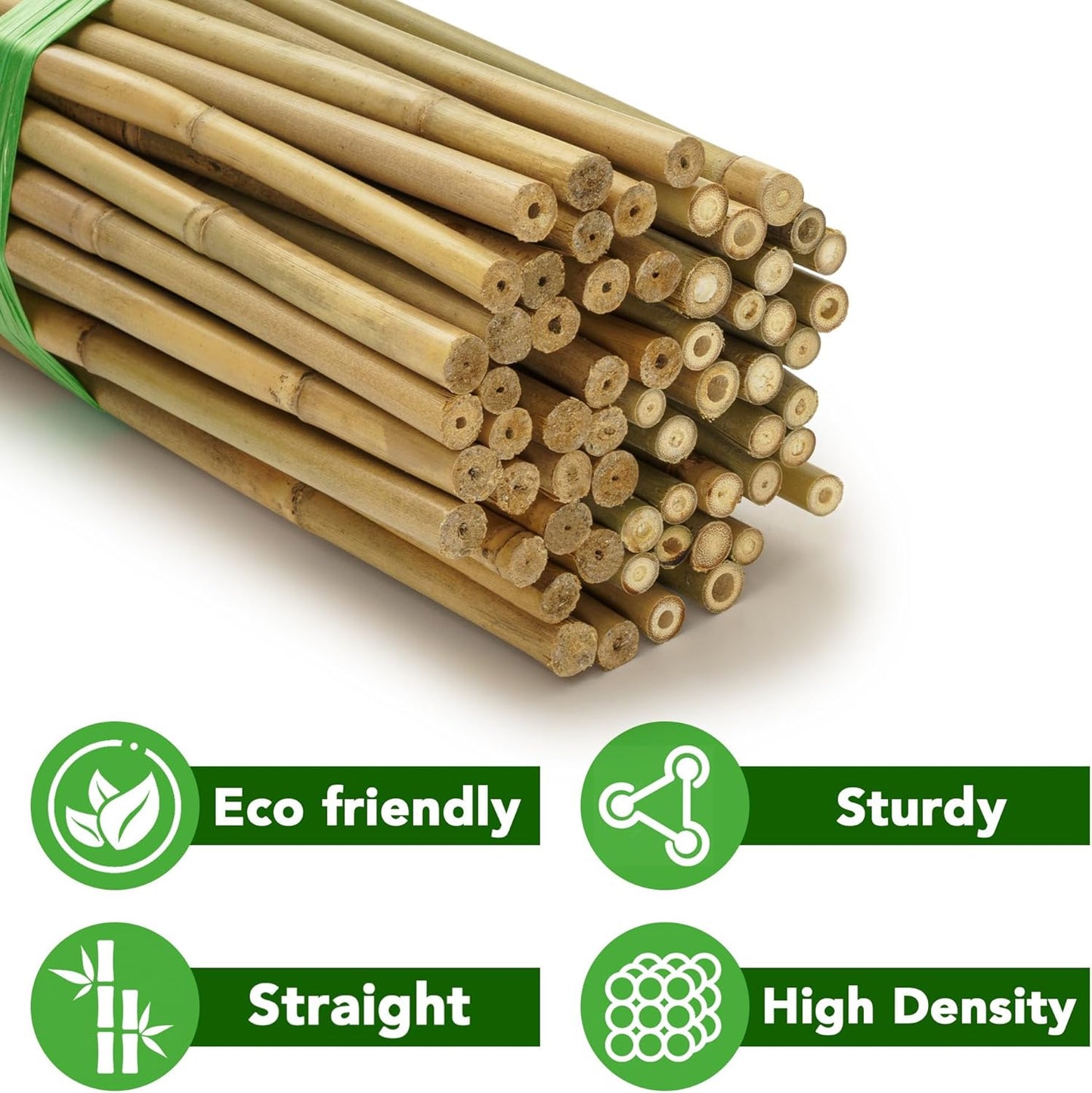 200 Pcs 18 inches Bamboo Stakes, Natural Bamboo Sticks Plant Support Stake for Indoor and Outdoor Climbing Plants